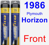 Front Wiper Blade Pack for 1986 Plymouth Horizon - Assurance