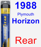 Rear Wiper Blade for 1988 Plymouth Horizon - Assurance