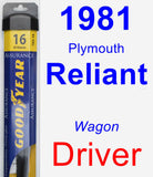 Driver Wiper Blade for 1981 Plymouth Reliant - Assurance