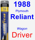 Driver Wiper Blade for 1988 Plymouth Reliant - Assurance