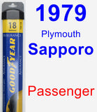 Passenger Wiper Blade for 1979 Plymouth Sapporo - Assurance