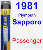 Passenger Wiper Blade for 1981 Plymouth Sapporo - Assurance