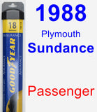 Passenger Wiper Blade for 1988 Plymouth Sundance - Assurance