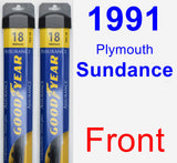 Front Wiper Blade Pack for 1991 Plymouth Sundance - Assurance