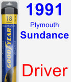 Driver Wiper Blade for 1991 Plymouth Sundance - Assurance