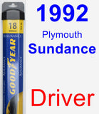 Driver Wiper Blade for 1992 Plymouth Sundance - Assurance