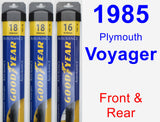 Front & Rear Wiper Blade Pack for 1985 Plymouth Voyager - Assurance