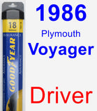 Driver Wiper Blade for 1986 Plymouth Voyager - Assurance