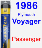 Passenger Wiper Blade for 1986 Plymouth Voyager - Assurance