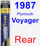 Rear Wiper Blade for 1987 Plymouth Voyager - Assurance