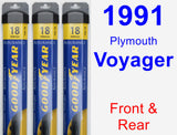 Front & Rear Wiper Blade Pack for 1991 Plymouth Voyager - Assurance