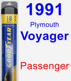 Passenger Wiper Blade for 1991 Plymouth Voyager - Assurance