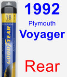 Rear Wiper Blade for 1992 Plymouth Voyager - Assurance