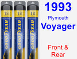 Front & Rear Wiper Blade Pack for 1993 Plymouth Voyager - Assurance