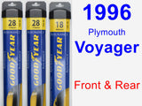 Front & Rear Wiper Blade Pack for 1996 Plymouth Voyager - Assurance