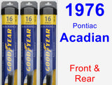 Front & Rear Wiper Blade Pack for 1976 Pontiac Acadian - Assurance
