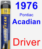 Driver Wiper Blade for 1976 Pontiac Acadian - Assurance