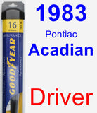 Driver Wiper Blade for 1983 Pontiac Acadian - Assurance