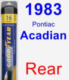 Rear Wiper Blade for 1983 Pontiac Acadian - Assurance