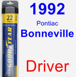 Driver Wiper Blade for 1992 Pontiac Bonneville - Assurance