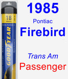 Passenger Wiper Blade for 1985 Pontiac Firebird - Assurance