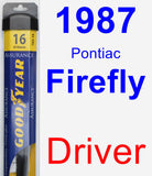 Driver Wiper Blade for 1987 Pontiac Firefly - Assurance