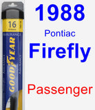 Passenger Wiper Blade for 1988 Pontiac Firefly - Assurance