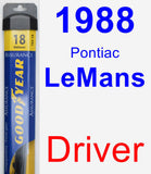 Driver Wiper Blade for 1988 Pontiac LeMans - Assurance