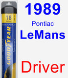 Driver Wiper Blade for 1989 Pontiac LeMans - Assurance