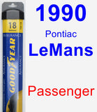 Passenger Wiper Blade for 1990 Pontiac LeMans - Assurance