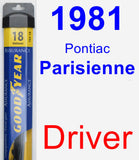 Driver Wiper Blade for 1981 Pontiac Parisienne - Assurance