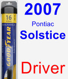 Driver Wiper Blade for 2007 Pontiac Solstice - Assurance