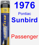 Passenger Wiper Blade for 1976 Pontiac Sunbird - Assurance