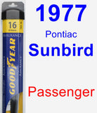 Passenger Wiper Blade for 1977 Pontiac Sunbird - Assurance