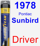 Driver Wiper Blade for 1978 Pontiac Sunbird - Assurance