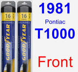 Front Wiper Blade Pack for 1981 Pontiac T1000 - Assurance