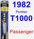 Passenger Wiper Blade for 1982 Pontiac T1000 - Assurance