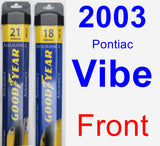 Front Wiper Blade Pack for 2003 Pontiac Vibe - Assurance