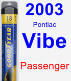 Passenger Wiper Blade for 2003 Pontiac Vibe - Assurance