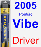 Driver Wiper Blade for 2005 Pontiac Vibe - Assurance