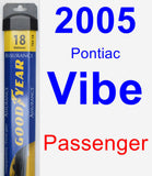Passenger Wiper Blade for 2005 Pontiac Vibe - Assurance