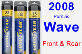 Front & Rear Wiper Blade Pack for 2008 Pontiac Wave - Assurance