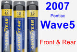 Front & Rear Wiper Blade Pack for 2007 Pontiac Wave5 - Assurance