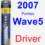 Driver Wiper Blade for 2007 Pontiac Wave5 - Assurance