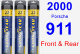 Front & Rear Wiper Blade Pack for 2000 Porsche 911 - Assurance