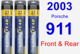 Front & Rear Wiper Blade Pack for 2003 Porsche 911 - Assurance