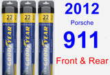 Front & Rear Wiper Blade Pack for 2012 Porsche 911 - Assurance