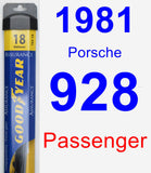 Passenger Wiper Blade for 1981 Porsche 928 - Assurance