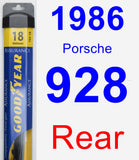 Rear Wiper Blade for 1986 Porsche 928 - Assurance