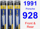 Front & Rear Wiper Blade Pack for 1991 Porsche 928 - Assurance